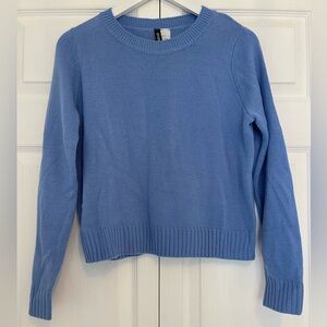 NWOT H&M basic classic blue sweater size small